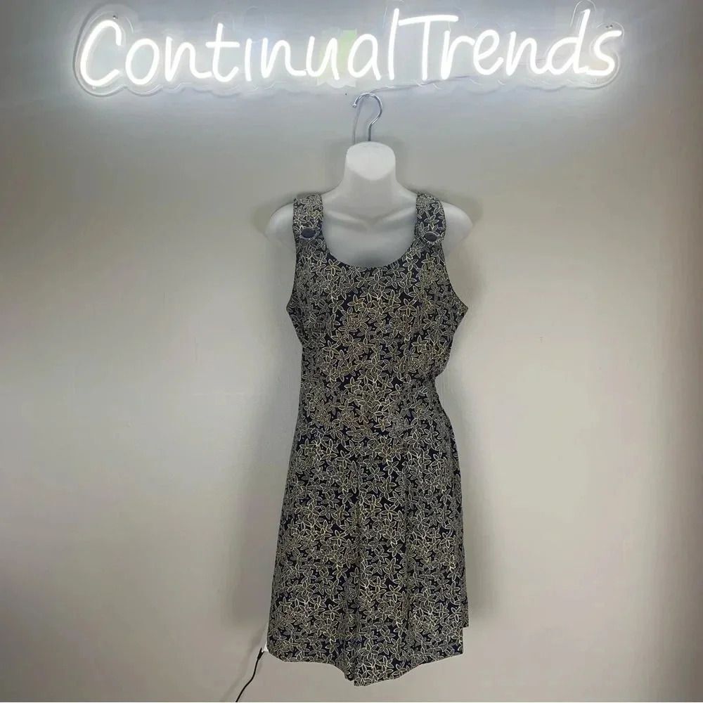 Vintage Romper One Piece Floral Print Yellow Blue Y2K 90s Size 8